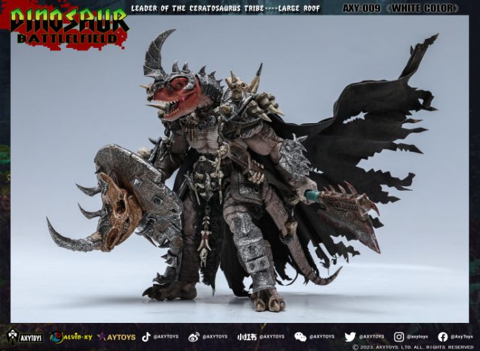 Dinosaur Battlefield - Carnotaurus Leader - White - 1/12 Scale Figure