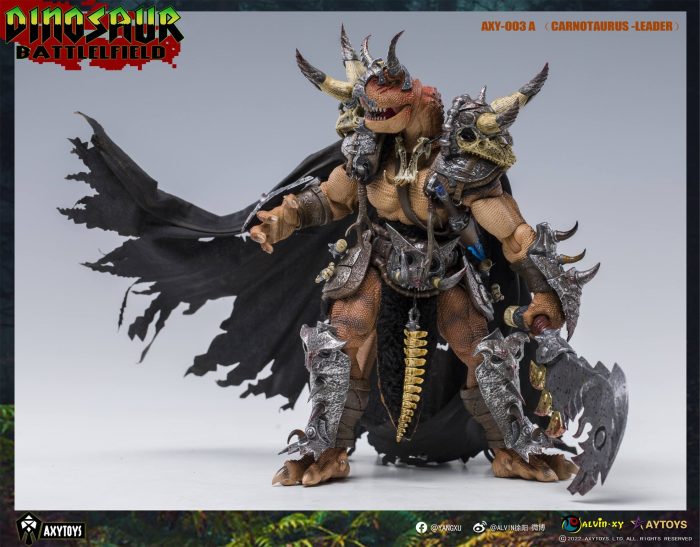 Dinosaur Battlefield Carnotaurus Leader - Orange - 1/12 Scale Figure