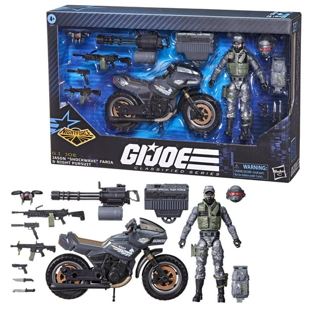 G.I. Joe Classified Series #127, Night Force Jason Shockwave Faria & Night Pursuit Cycle