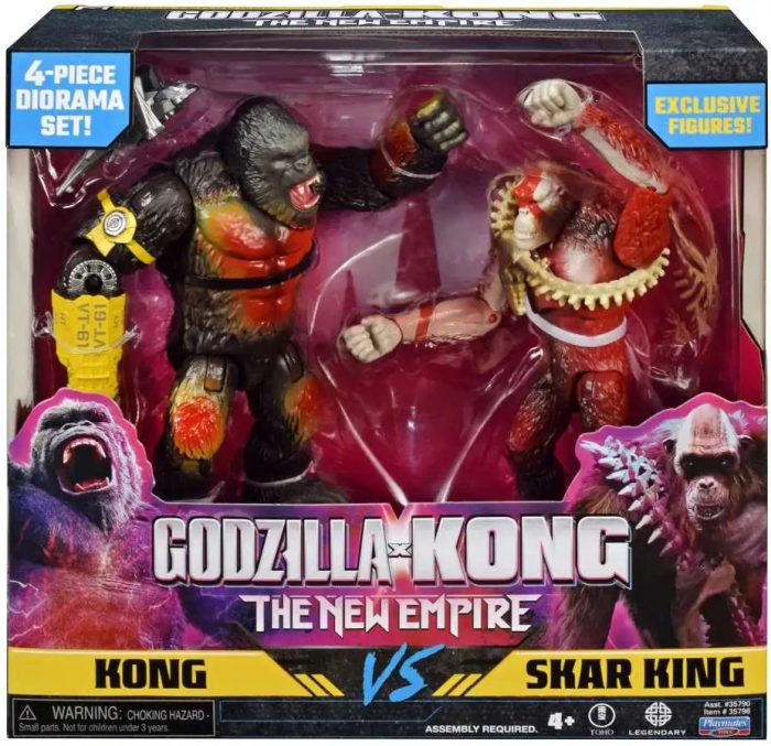 Godzilla x Kong The New Empire Kong Vs Skar King Action Figure 2-Pack Diorama Set