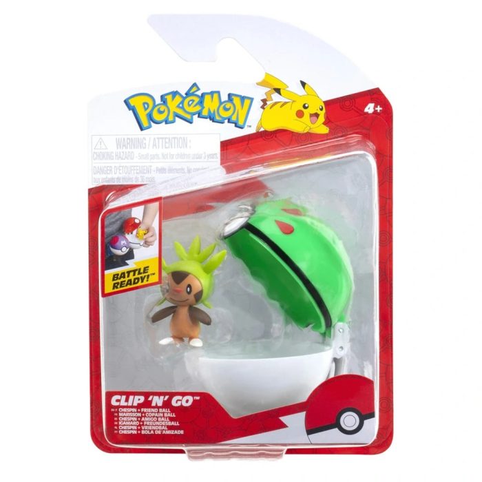 Pokémon - Clip 'N' Go - Chespin + Friend Ball