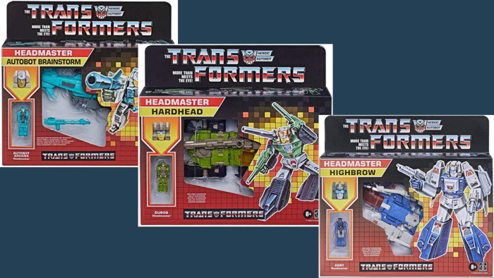 Transformers 2021 Modern Figure in Retro Packaging Auobots Headmaster SET of 3