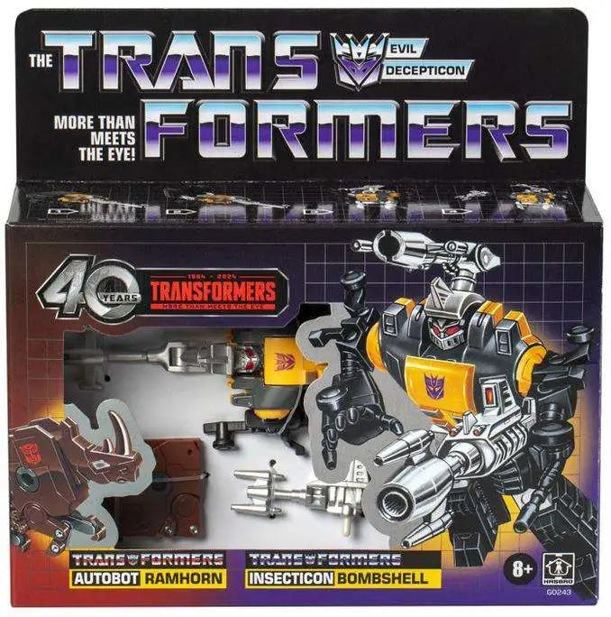 Transformers 40th Anniversary Retro G1 Autobot Ramhorn & Insecticon Bombshell Exclusive