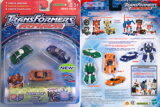 Transformers Armada Mini Cons Set 3 Backtrack Oval Spiral