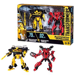 Transformers Buzzworthy Bumblebee Studio Series Deluxe 79BB High Octane Bumblebee vs. 02BB Decepticon Stinger - exclusive