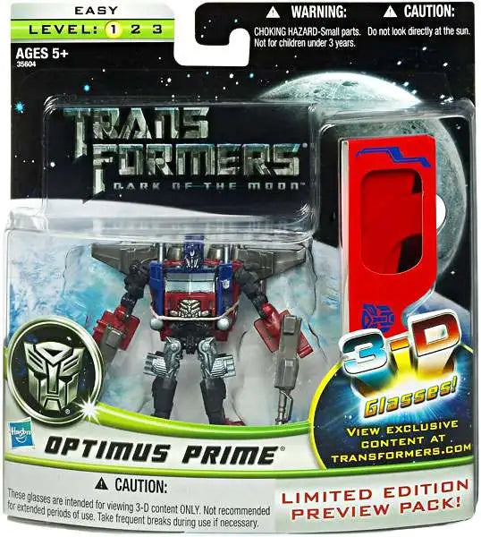 Transformers Dark of the Moon Cyberverse Optimus Prime  - With 3-D Glasses