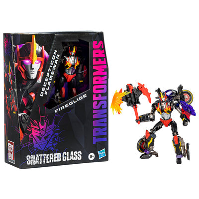 Transformers Generations Shattered Glass Collection Decepticon Flamewar with Fireglide
