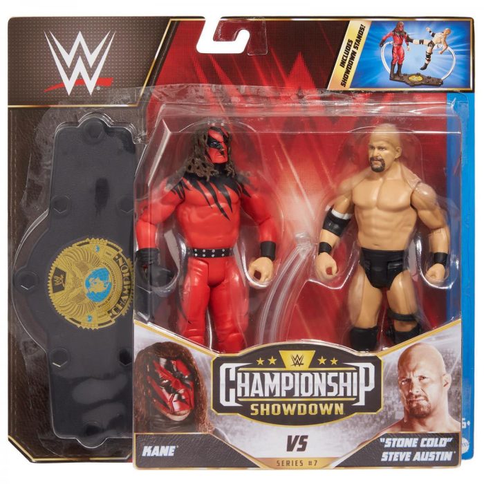 WWE Championship Showdown Series 7 Stone Cold Steve Austin vs Kane Action Figure 2-Pack
