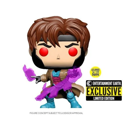 X-Men Gambit Glow-in-the-Dark Pop! Vinyl Figure - Entertainment Earth Exclusive